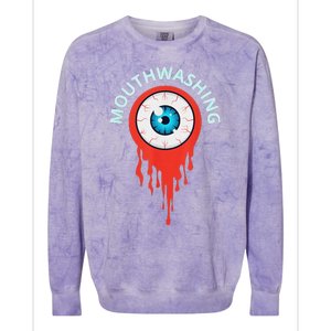 Mouthwashing Eye Art For Horror Fans Colorblast Crewneck Sweatshirt