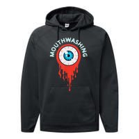 Mouthwashing Eye Art For Horror Fans Performance Fleece Hoodie