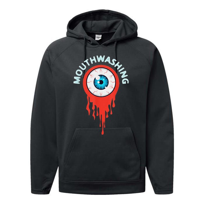 Mouthwashing Eye Art For Horror Fans Performance Fleece Hoodie