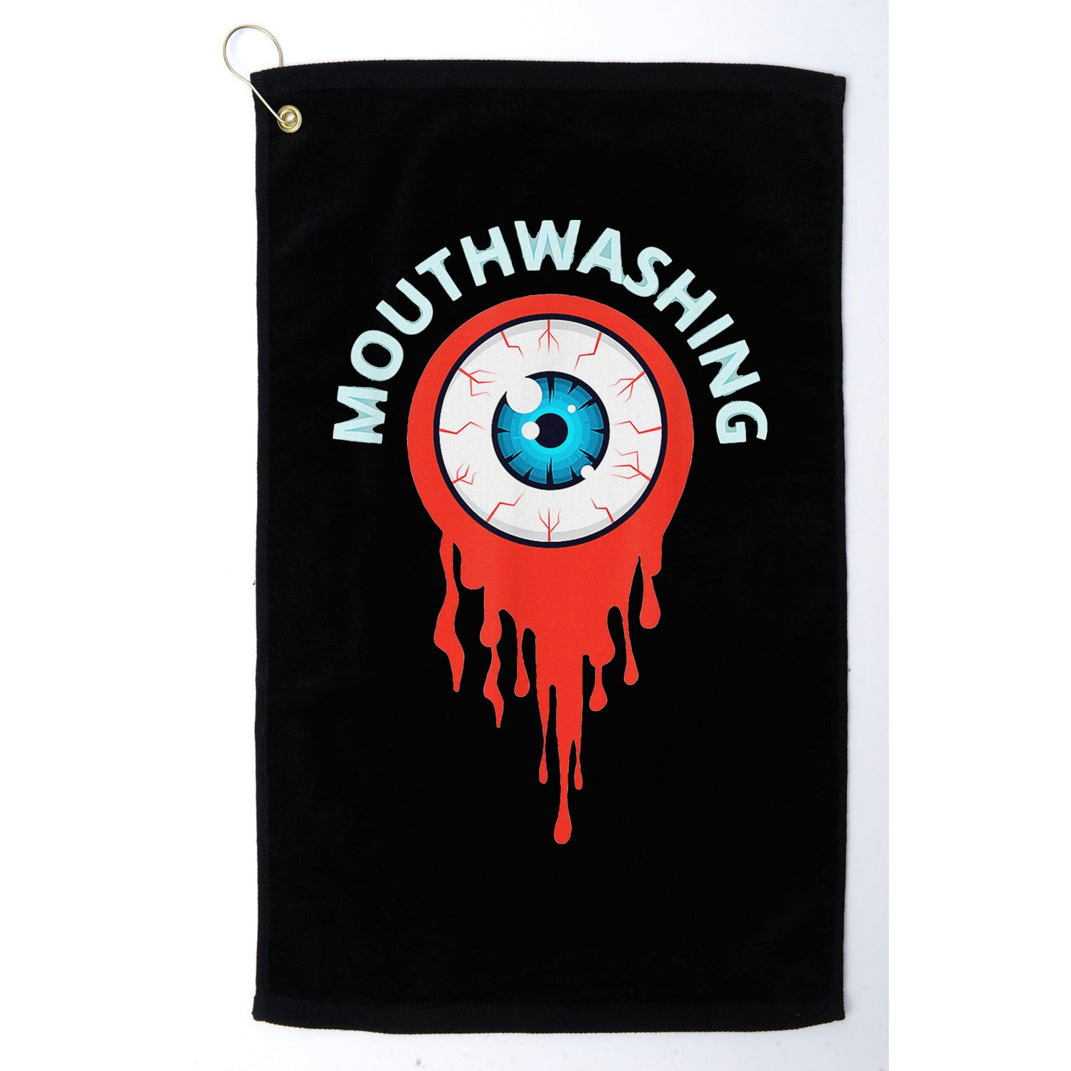 Mouthwashing Eye Art For Horror Fans Golf Towel