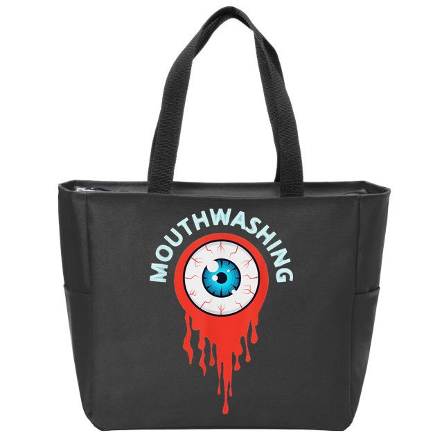 Mouthwashing Eye Art For Horror Fans Zip Tote Bag