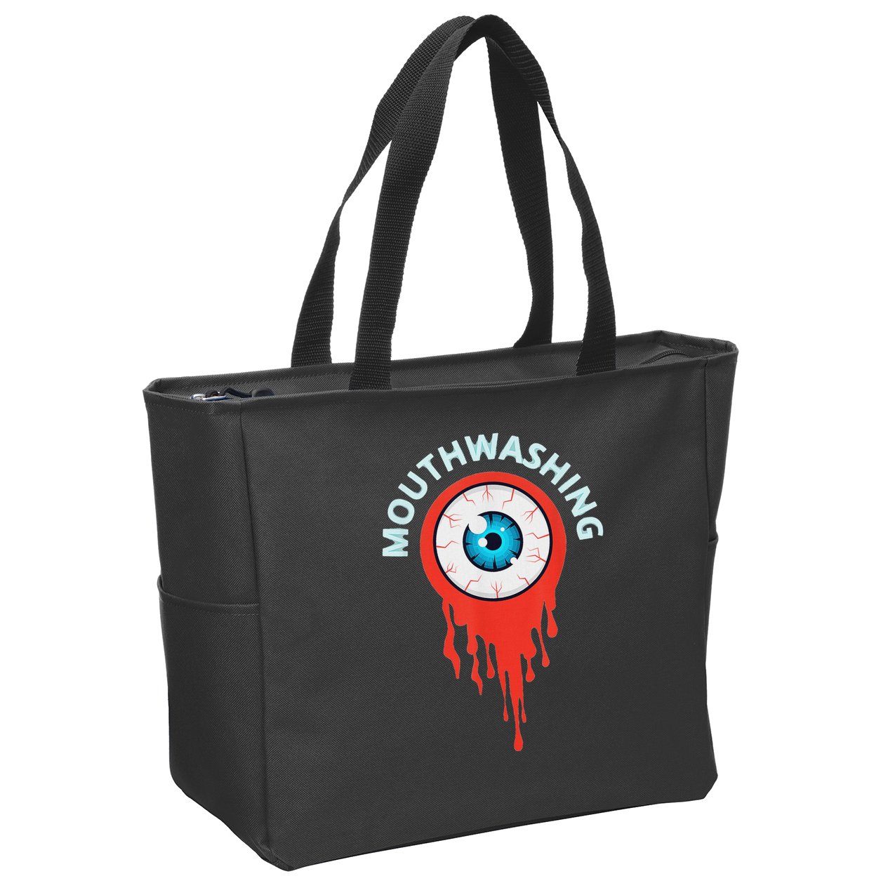 Mouthwashing Eye Art For Horror Fans Zip Tote Bag
