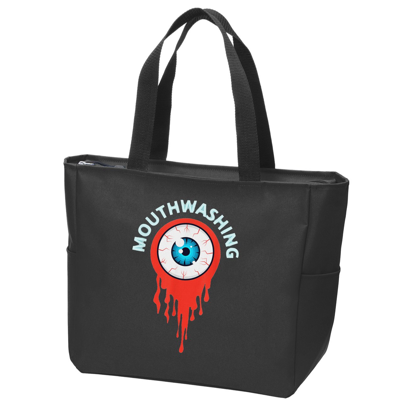 Mouthwashing Eye Art For Horror Fans Zip Tote Bag
