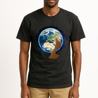 Mother Earth Afro Hair Galaxy Tall T-Shirt