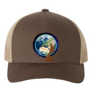 Mother Earth Afro Hair Galaxy Yupoong Adult 5-Panel Trucker Hat