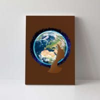 Mother Earth Afro Hair Galaxy Canvas