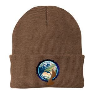 Mother Earth Afro Hair Galaxy Knit Cap Winter Beanie