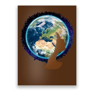 Mother Earth Afro Hair Galaxy Poster