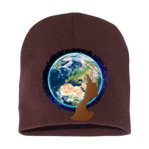 Mother Earth Afro Hair Galaxy Short Acrylic Beanie