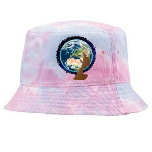 Mother Earth Afro Hair Galaxy Tie-Dyed Bucket Hat