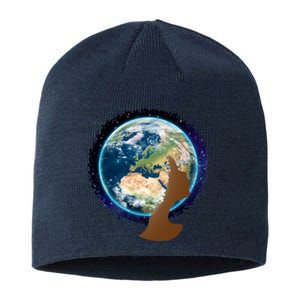 Mother Earth Afro Hair Galaxy Sustainable Beanie