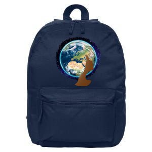 Mother Earth Afro Hair Galaxy 16 in Basic Backpack