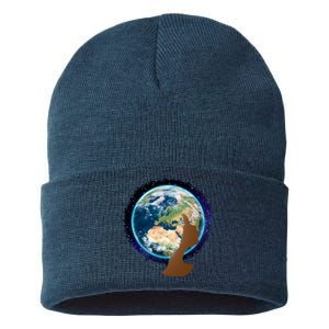 Mother Earth Afro Hair Galaxy Sustainable Knit Beanie