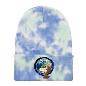 Mother Earth Afro Hair Galaxy Tie Dye 12in Knit Beanie