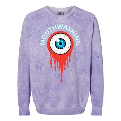 Mouthwashing Eye Art For Horror Fans Colorblast Crewneck Sweatshirt