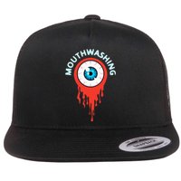 Mouthwashing Eye Art For Horror Fans Flat Bill Trucker Hat