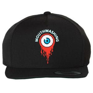 Mouthwashing Eye Art For Horror Fans Wool Snapback Cap