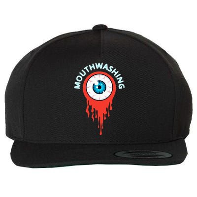 Mouthwashing Eye Art For Horror Fans Wool Snapback Cap