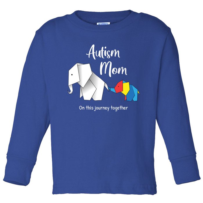 Mama Elephant Autism Awareness Autism Mom Cool Gift Toddler Long Sleeve Shirt