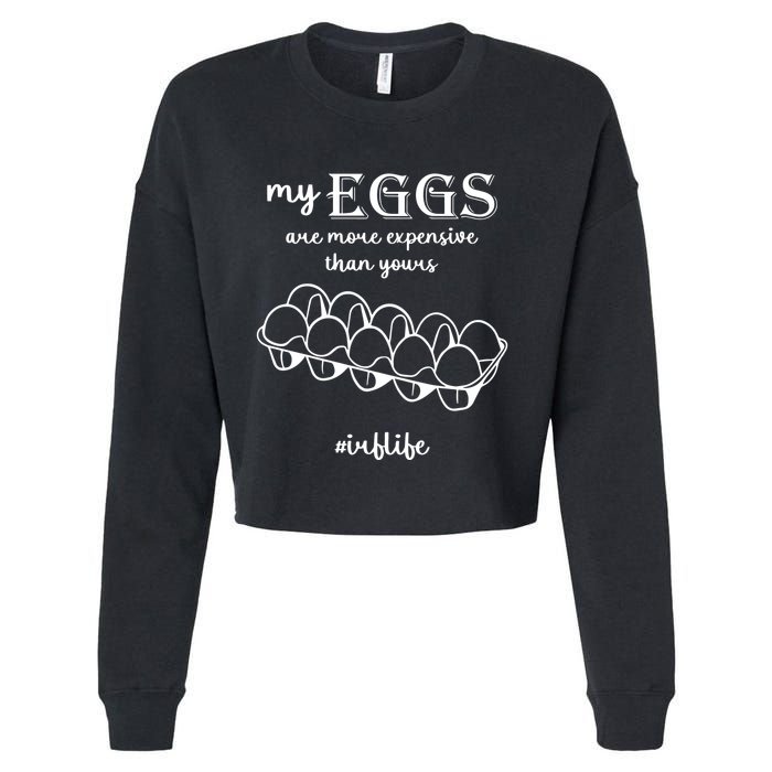 My Eggs Are More Expensive Than Yours Cropped Pullover Crew