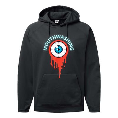 Mouthwashing Eye Art For Horror Fans Performance Fleece Hoodie