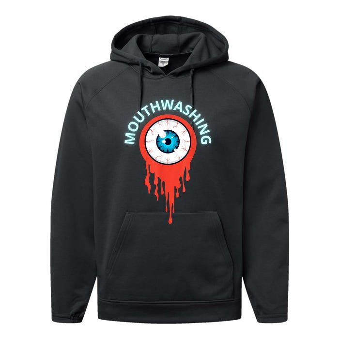 Mouthwashing Eye Art For Horror Fans Performance Fleece Hoodie