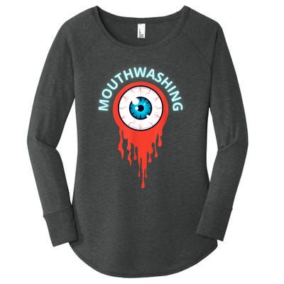 Mouthwashing Eye Art For Horror Fans Women's Perfect Tri Tunic Long Sleeve Shirt