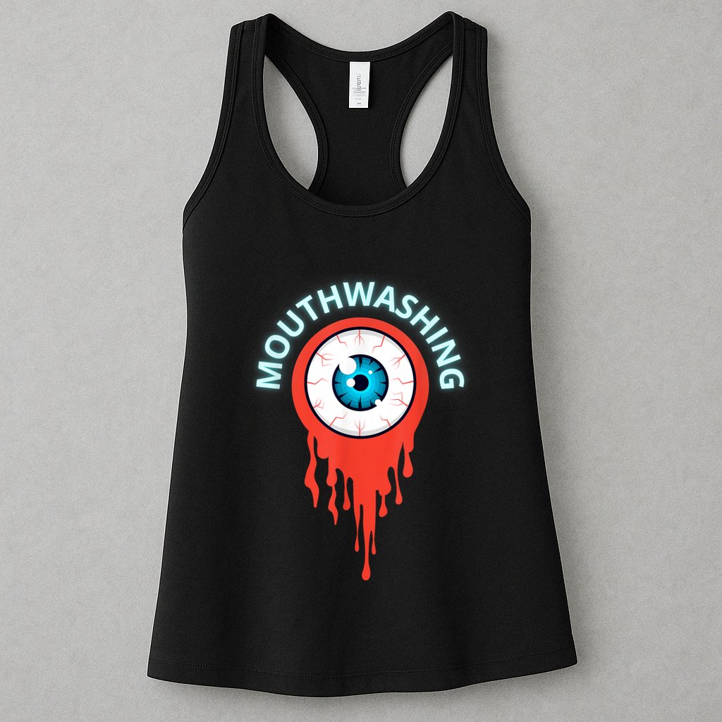Mouthwashing Eye Art For Horror Fans Womens Tank Top