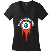 Mouthwashing Eye Art For Horror Fans Women's V-Neck T-Shirt