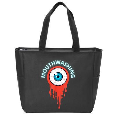 Mouthwashing Eye Art For Horror Fans Zip Tote Bag
