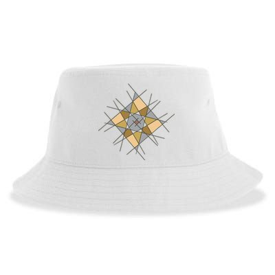 Modernhip Earthy Asymmetrical Mandala Sustainable Bucket Hat