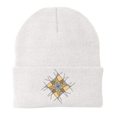 Modernhip Earthy Asymmetrical Mandala Knit Cap Winter Beanie