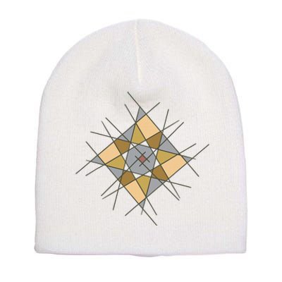 Modernhip Earthy Asymmetrical Mandala Short Acrylic Beanie