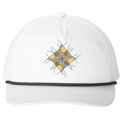 Modernhip Earthy Asymmetrical Mandala Snapback Five-Panel Rope Hat