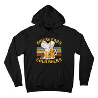 Mouse Ears And Cold Beers Vintage Retro Beer Drinkers Hoodie