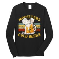 Mouse Ears And Cold Beers Vintage Retro Beer Drinkers Long Sleeve Shirt