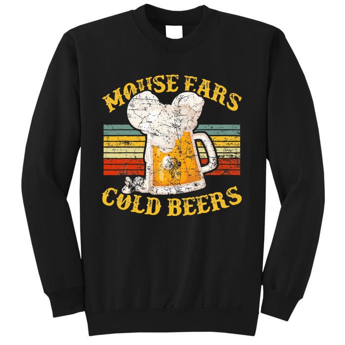 Mouse Ears And Cold Beers Vintage Retro Beer Drinkers Sweatshirt