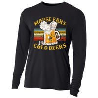 Mouse Ears And Cold Beers Vintage Retro Beer Drinkers Cooling Performance Long Sleeve Crew