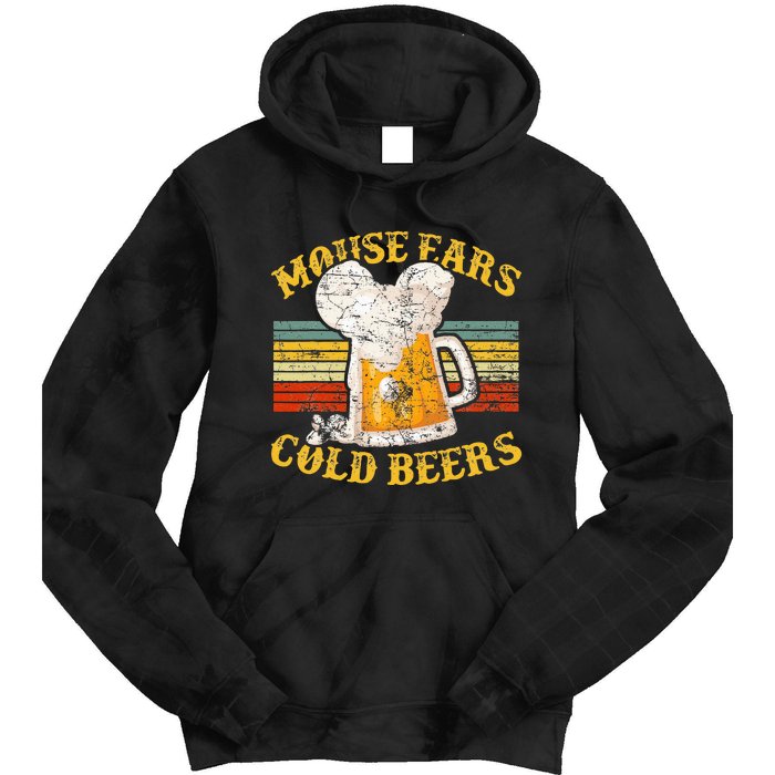 Mouse Ears And Cold Beers Vintage Retro Beer Drinkers Tie Dye Hoodie