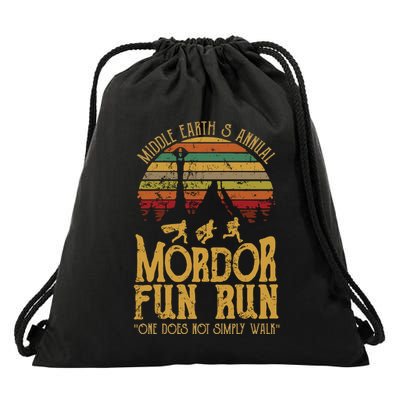 Middle EarthS Annual Mordor Fun Run One Does Not Simply Walk Into Mordor Drawstring Bag