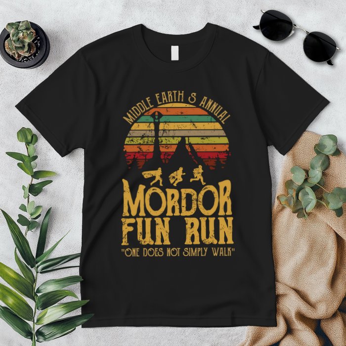 Middle EarthS Annual Mordor Fun Run One Does Not Simply Walk Into Mordor Premium T-Shirt
