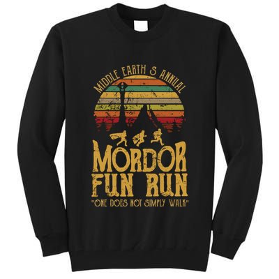 Middle EarthS Annual Mordor Fun Run One Does Not Simply Walk Into Mordor Tall Sweatshirt