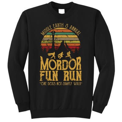 Middle EarthS Annual Mordor Fun Run One Does Not Simply Walk Into Mordor Tall Sweatshirt