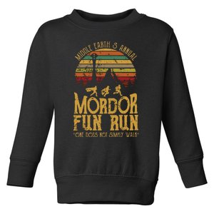 Middle EarthS Annual Mordor Fun Run One Does Not Simply Walk Into Mordor Toddler Sweatshirt