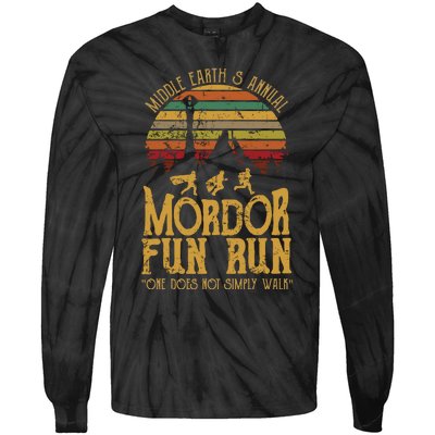 Middle EarthS Annual Mordor Fun Run One Does Not Simply Walk Into Mordor Tie-Dye Long Sleeve Shirt