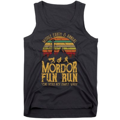 Middle EarthS Annual Mordor Fun Run One Does Not Simply Walk Into Mordor Tank Top