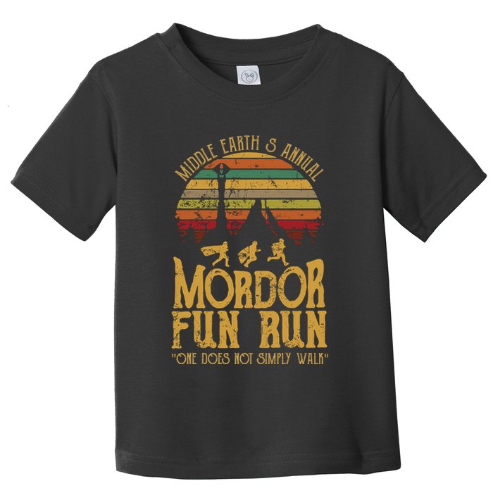 Middle EarthS Annual Mordor Fun Run One Does Not Simply Walk Into Mordor Toddler T-Shirt