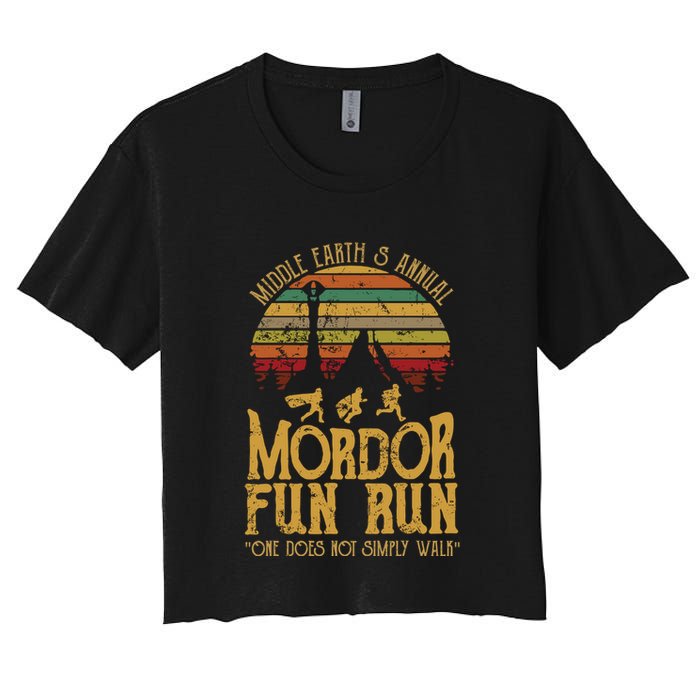 Middle EarthS Annual Mordor Fun Run One Does Not Simply Walk Into Mordor Crop Top