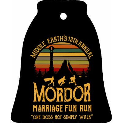 Middle Earth's Annual Mordor Fun Run Ceramic Bell Ornament