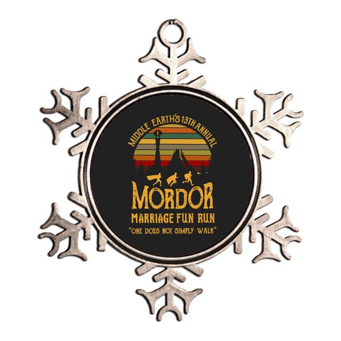 Middle Earth's Annual Mordor Fun Run Metallic Star Ornament